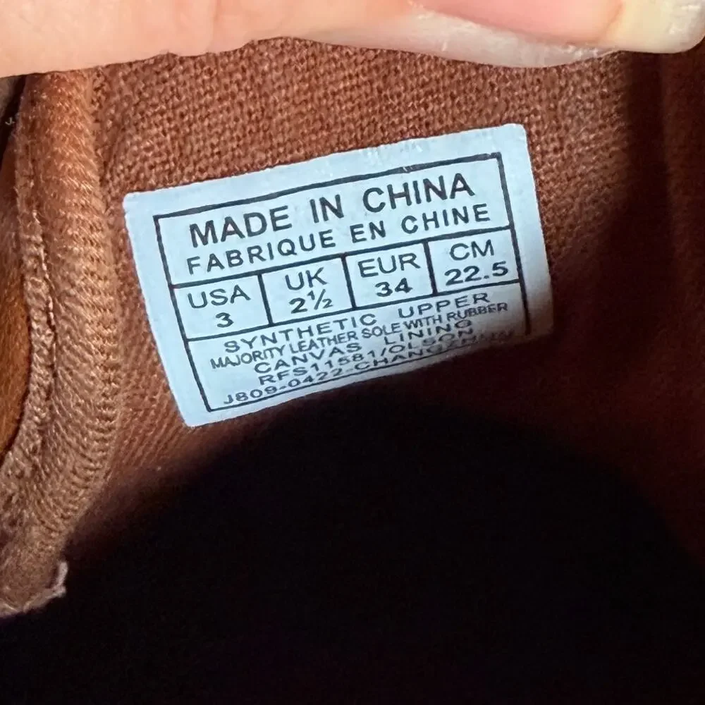Polo Ralph Lauren Boys US 3 Brown Leather Chukka Sneakers Lace Up Casual Shoes